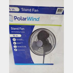 Polar Wind 16-inch Oscillating Stand Fan - Black