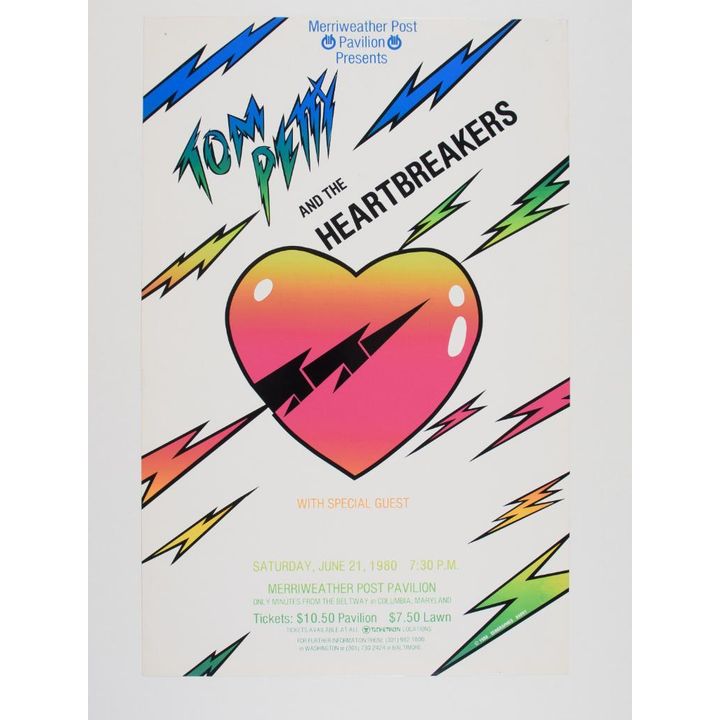 1980 Tom Petty and the Heartbreakers Merriweather Poster Near Mint 81