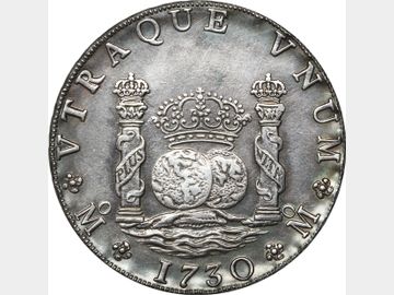 KM# SIMIL 103 (A&C# UNL) – 8 Reales 1730 Mo. AU+.