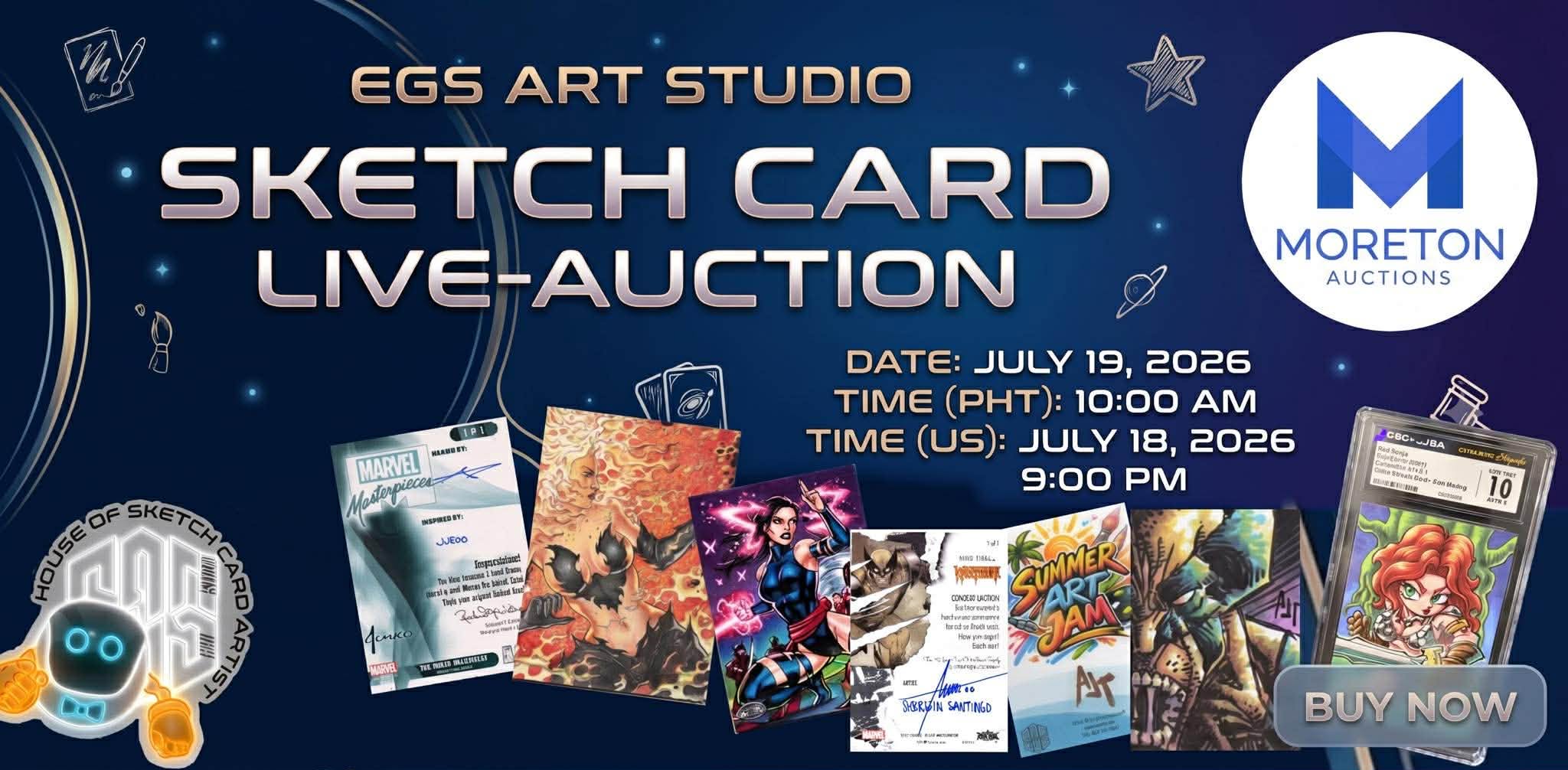 EGS ART STUDIO SKETCH CARD ONLINE AND ONSITE AUCTION | Moreton Auctions