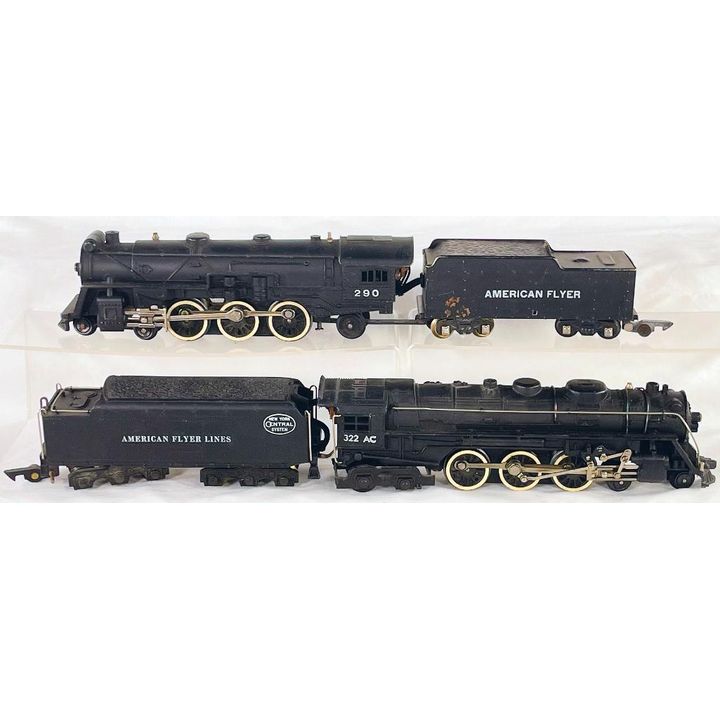 American Flyer Postwar S Gauge 322 AC Loco and Tender and 290 Loco and Tender
