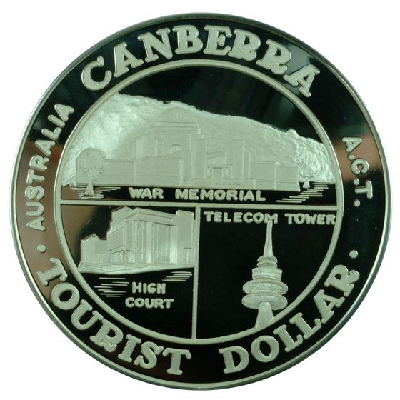 Australia Canberra 1983 Proof 'Tourist' Dollar in Sterling (925) Silver, FDC