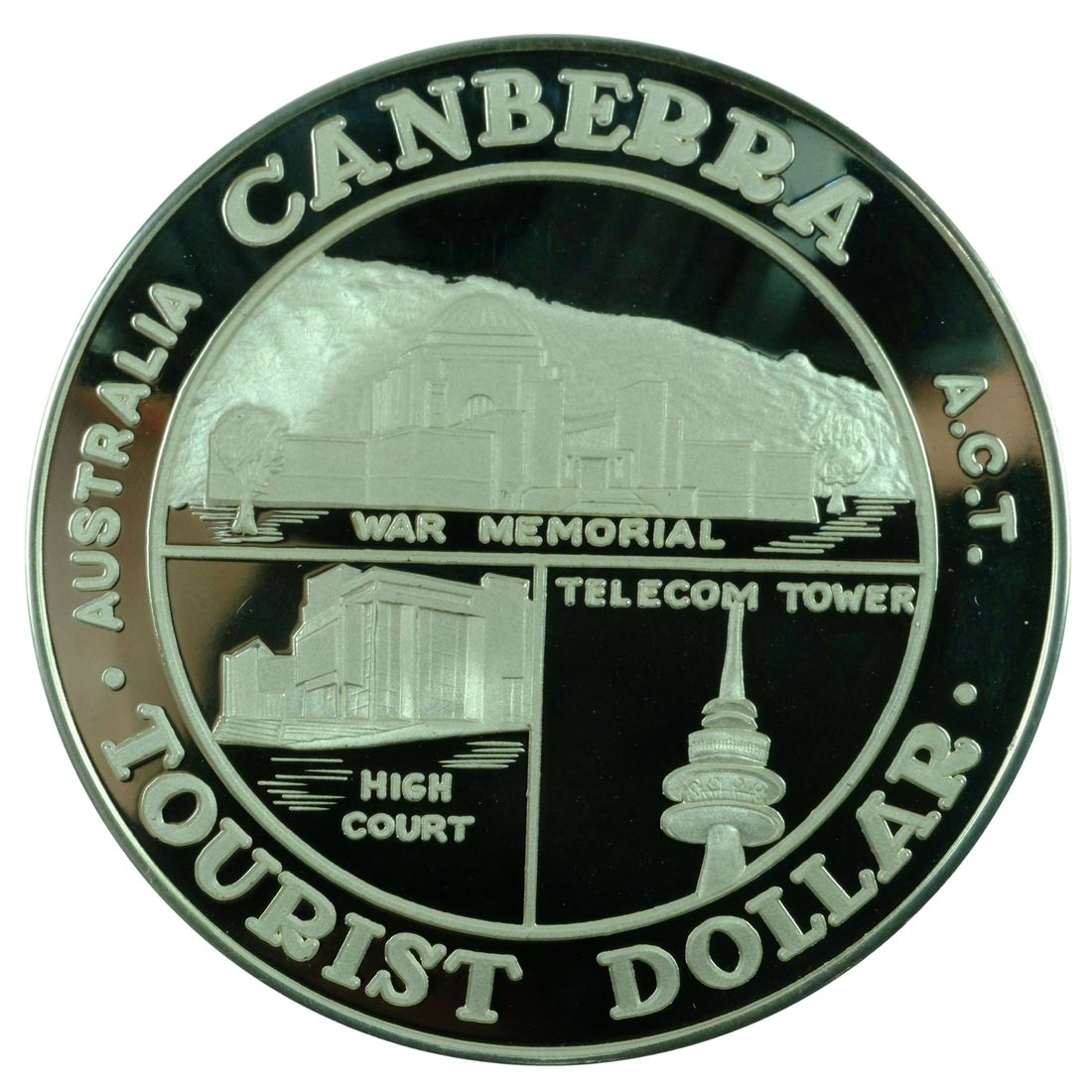 Australia Canberra 1983 Proof 'Tourist' Dollar in Sterling (925) Silver, FDC