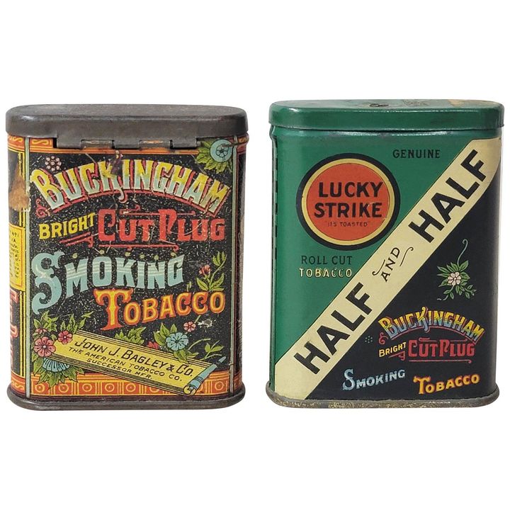 Buckingham and Half Half Tobacco Sample Tins