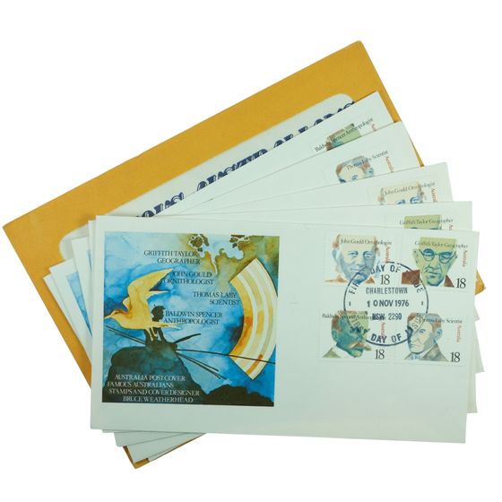 Australia 1976 'Famous Australians' FDC's,  Mint Condition (6 items)
