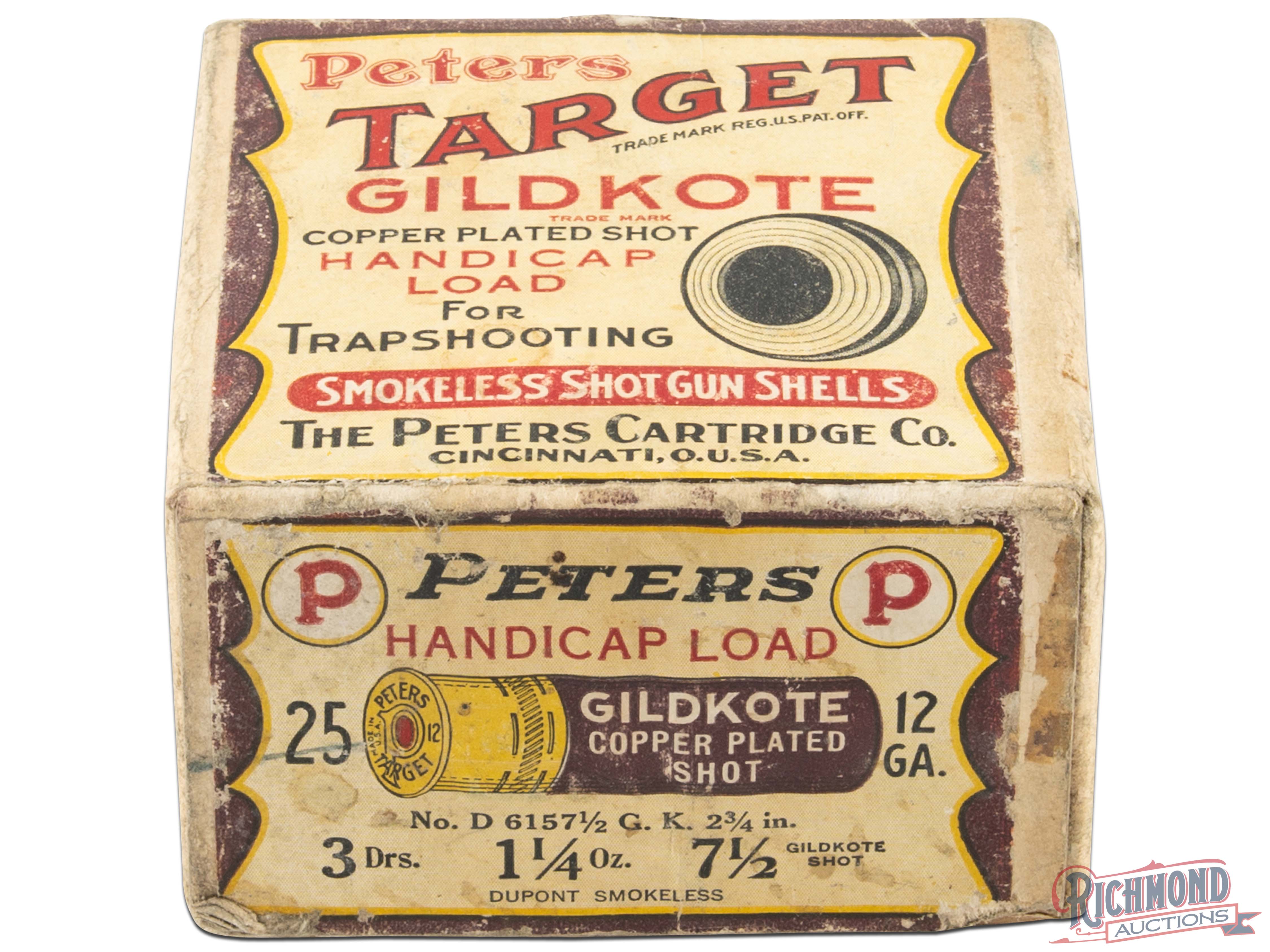 Peters 12 Gauge Target Gildkote Handicap Load Smokeless Shot Gun Shell ...