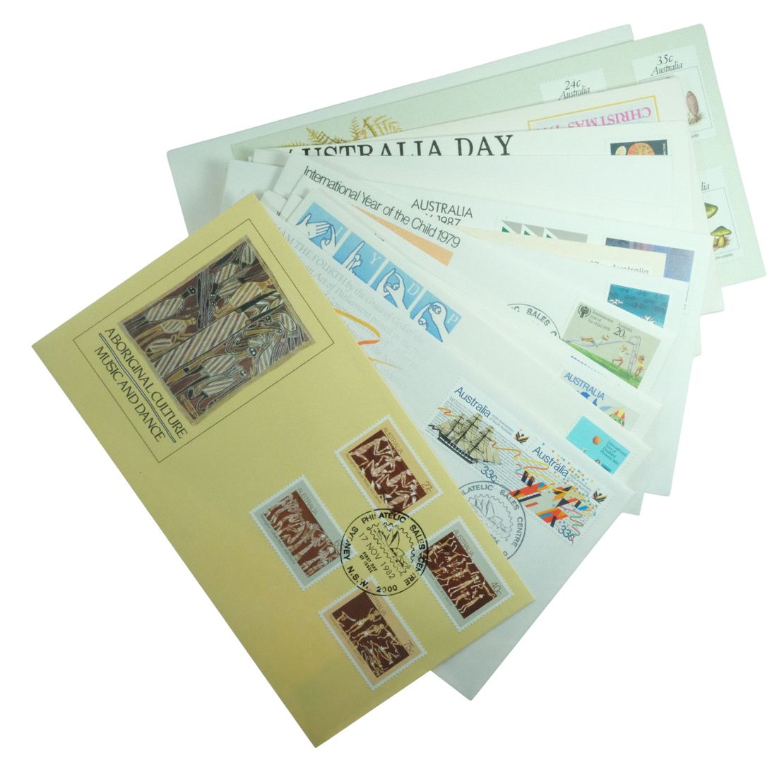 Australia circa 1980's First Day Covers, Mint  (15 different items)