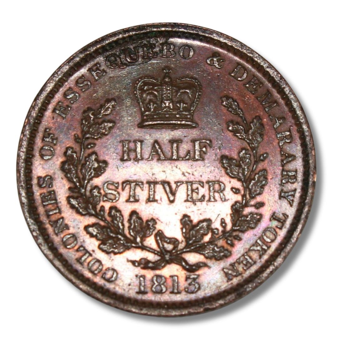 Essequibo & Demerary 1813 Half Stiver, Uncirculated
