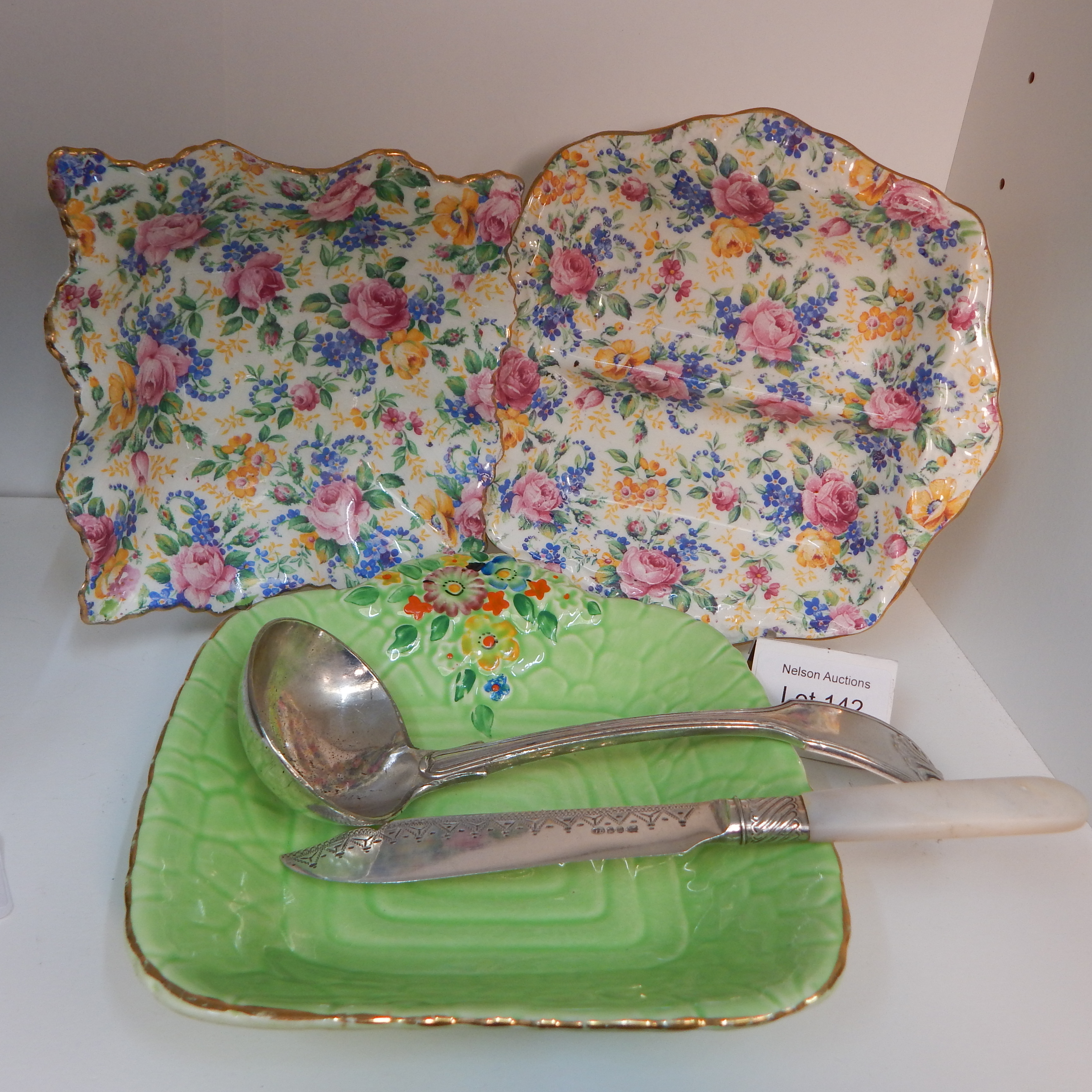 2 Roselyne plates by James Kent + Crown Devon dish etc — NZ auction result