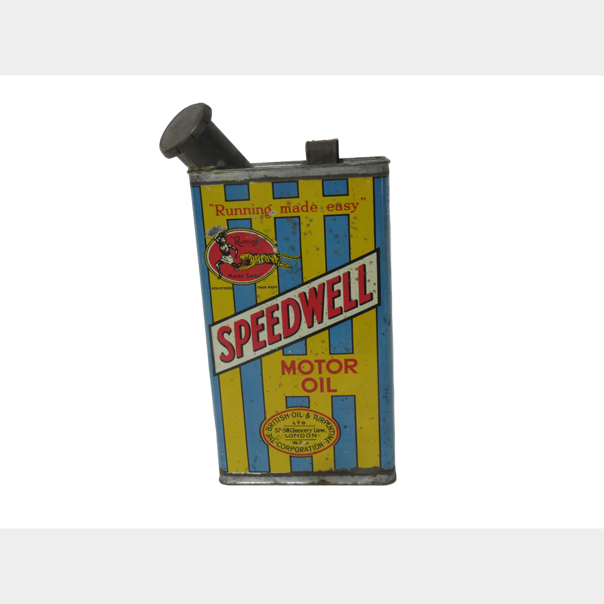 Speedwell Machine SPEEDWELL TIN 1 GALLON WITH ORIGINAL CAP. VGC AND NEAT GRAPHICS . 7 X 5 ...