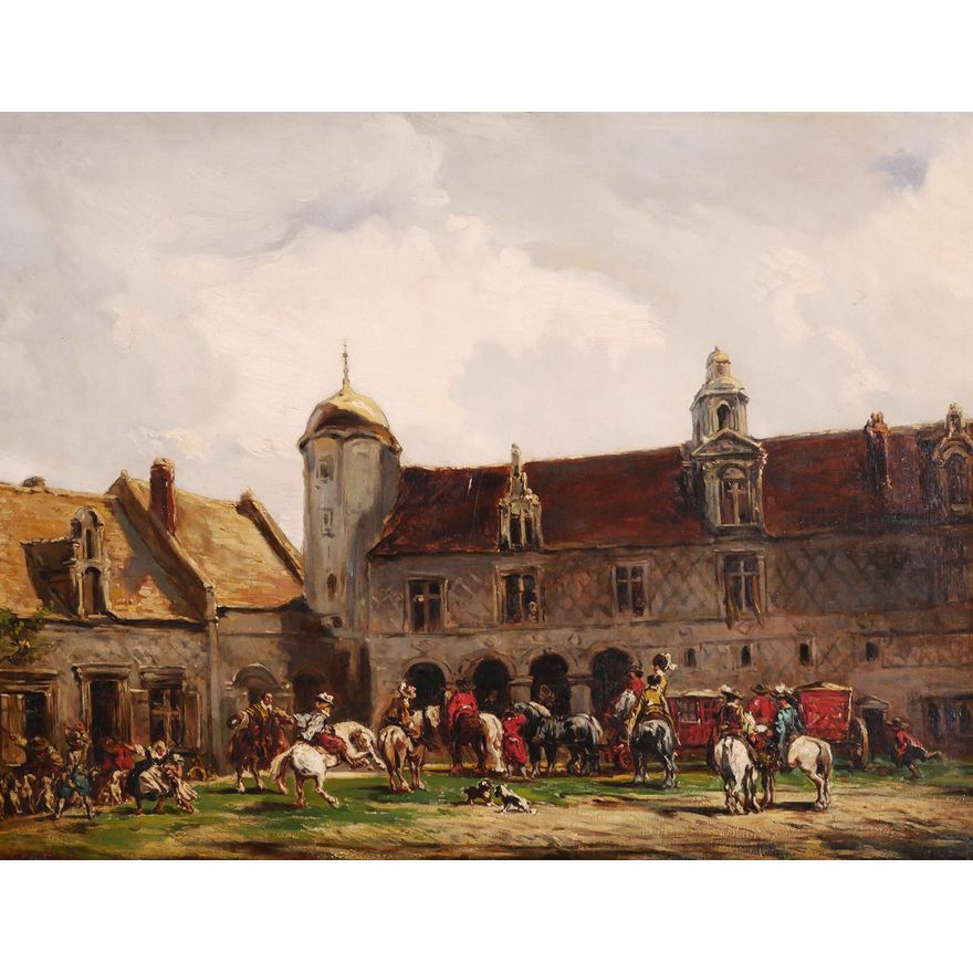 EUGENE ISABEY, O/C Castle Scene