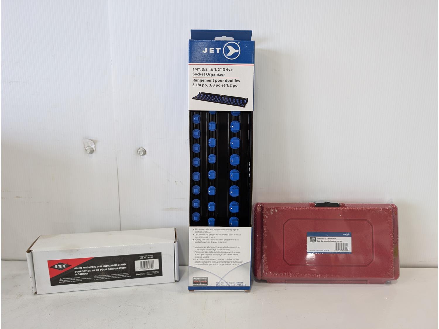 Universal Drive Set 19 Piece Universal Driver Set, Socket Organizer, Magnetic Dial ...