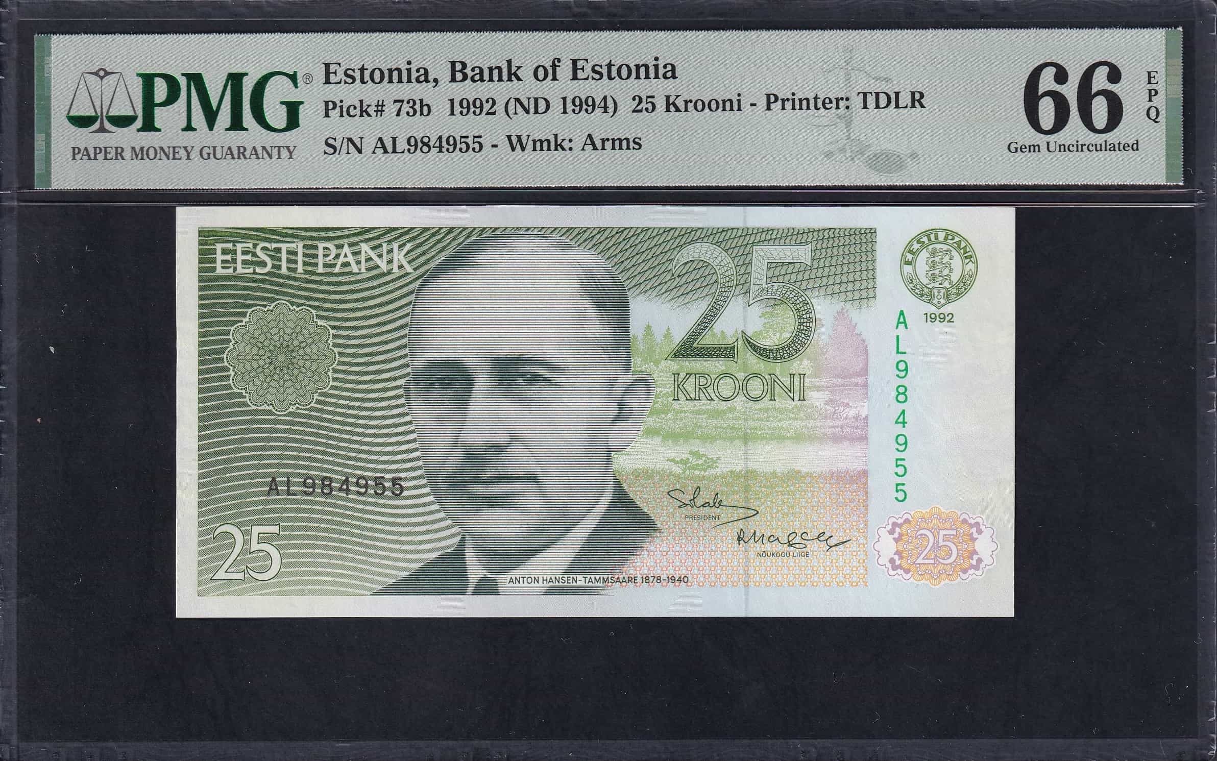 大珍❗️1922 Estonia 5M硬貨 UNC認証 大珍❗️1922 Estonia 5M硬貨 UNC認証