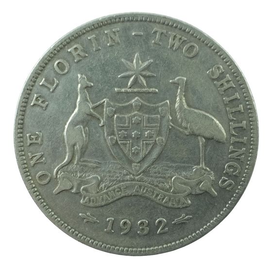 Australia 1932 Florin, Very Good / Fine