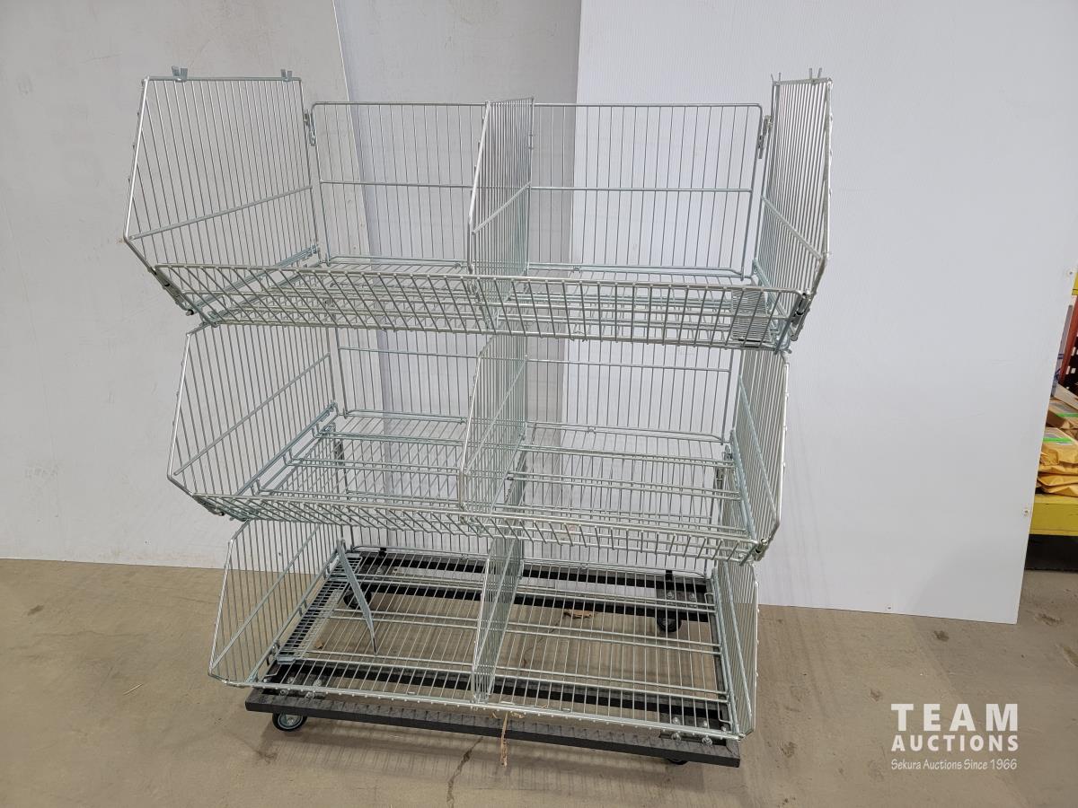 3 Tier Wire Racking On Wheels (Unused) [23GJ05001-089] | Team Auctions