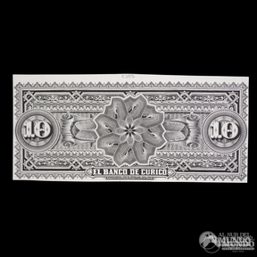 Chile, Banco de Curico. Prueba de reverso de 10 Pesos. S/F.