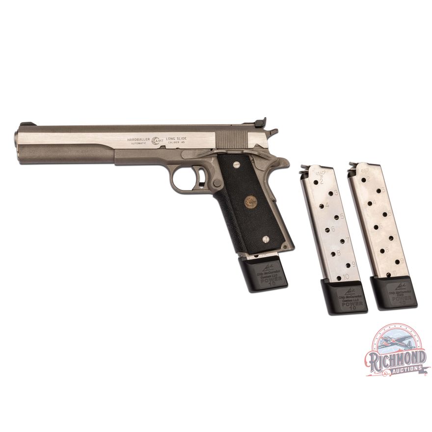 AMT Hardballer Long Slide .45 ACP Semi-Auto Pistol w/ Chip McCormick Magazines