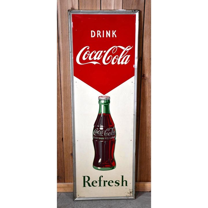 Drink Coca-Cola Refresh w/Bottle Metal Sign (TAC)