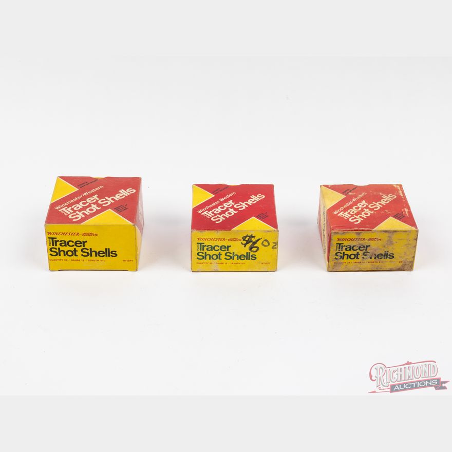 46 Rounds Winchester Western Tracer Shot Shells Three Vintage Collector ...