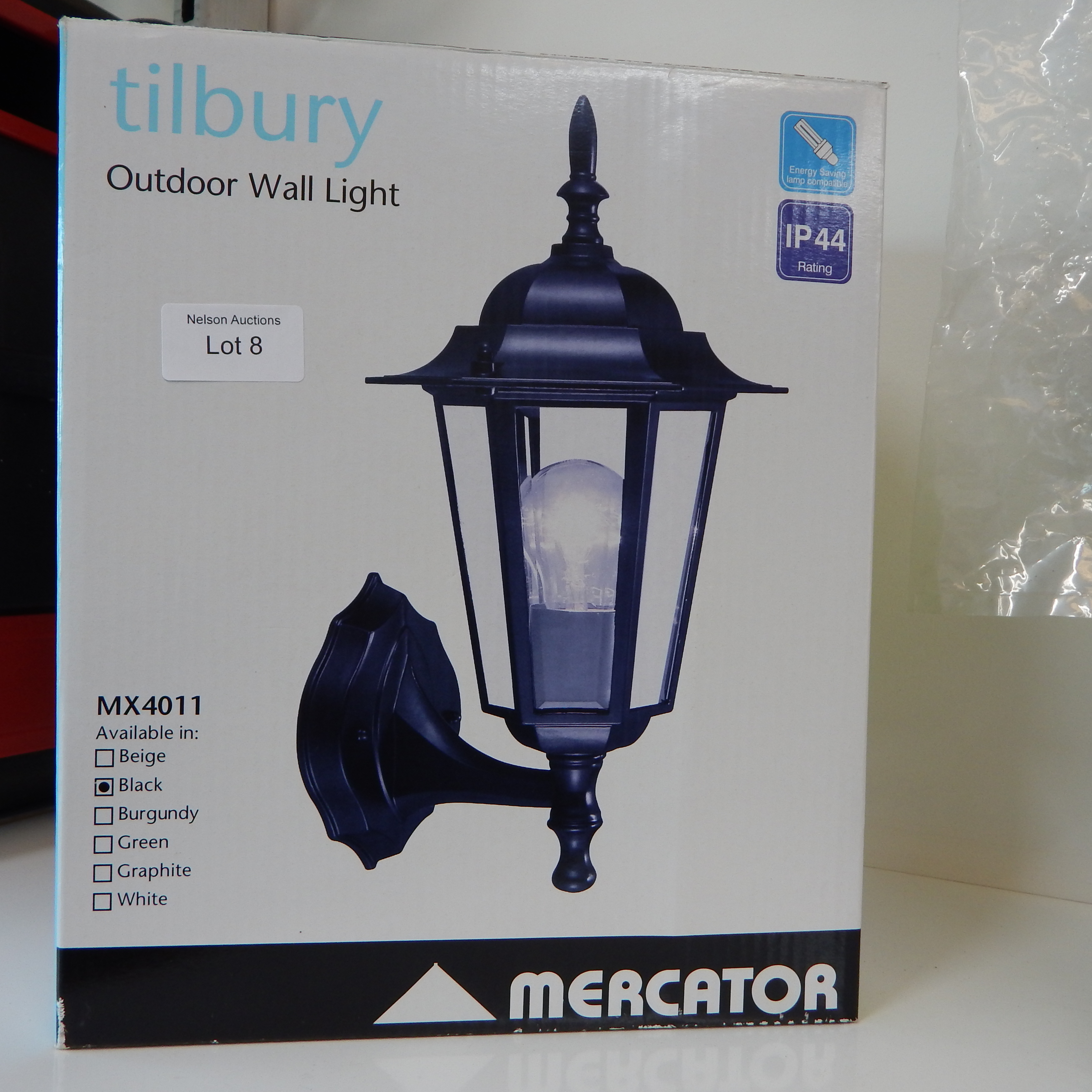 Mercator Tilbury Black Outdoor Wall Light - new — NZ auction result