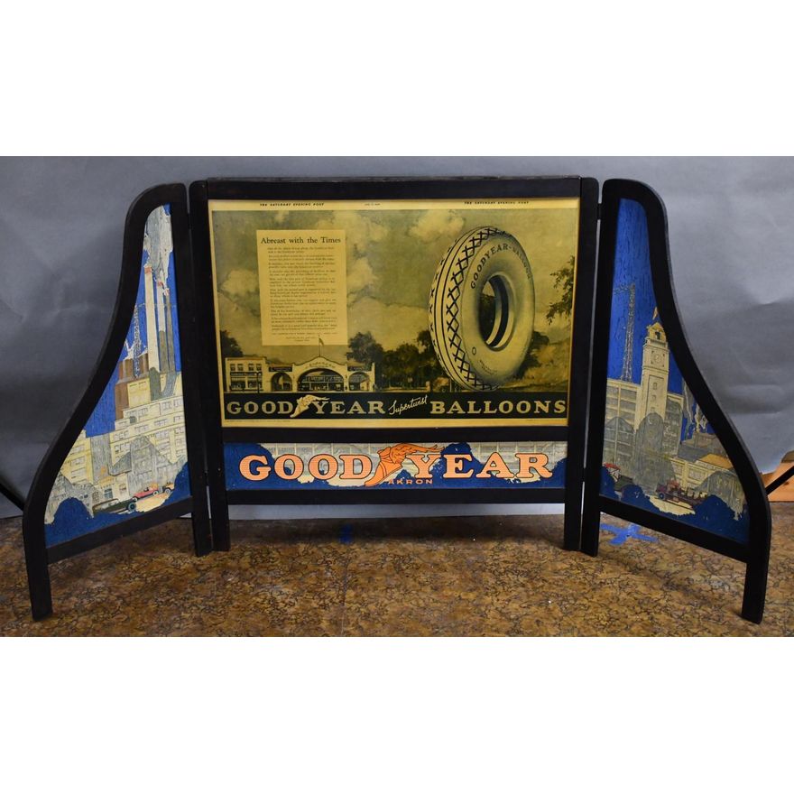 Goodyear Wood Tri-Fold Advertising Display