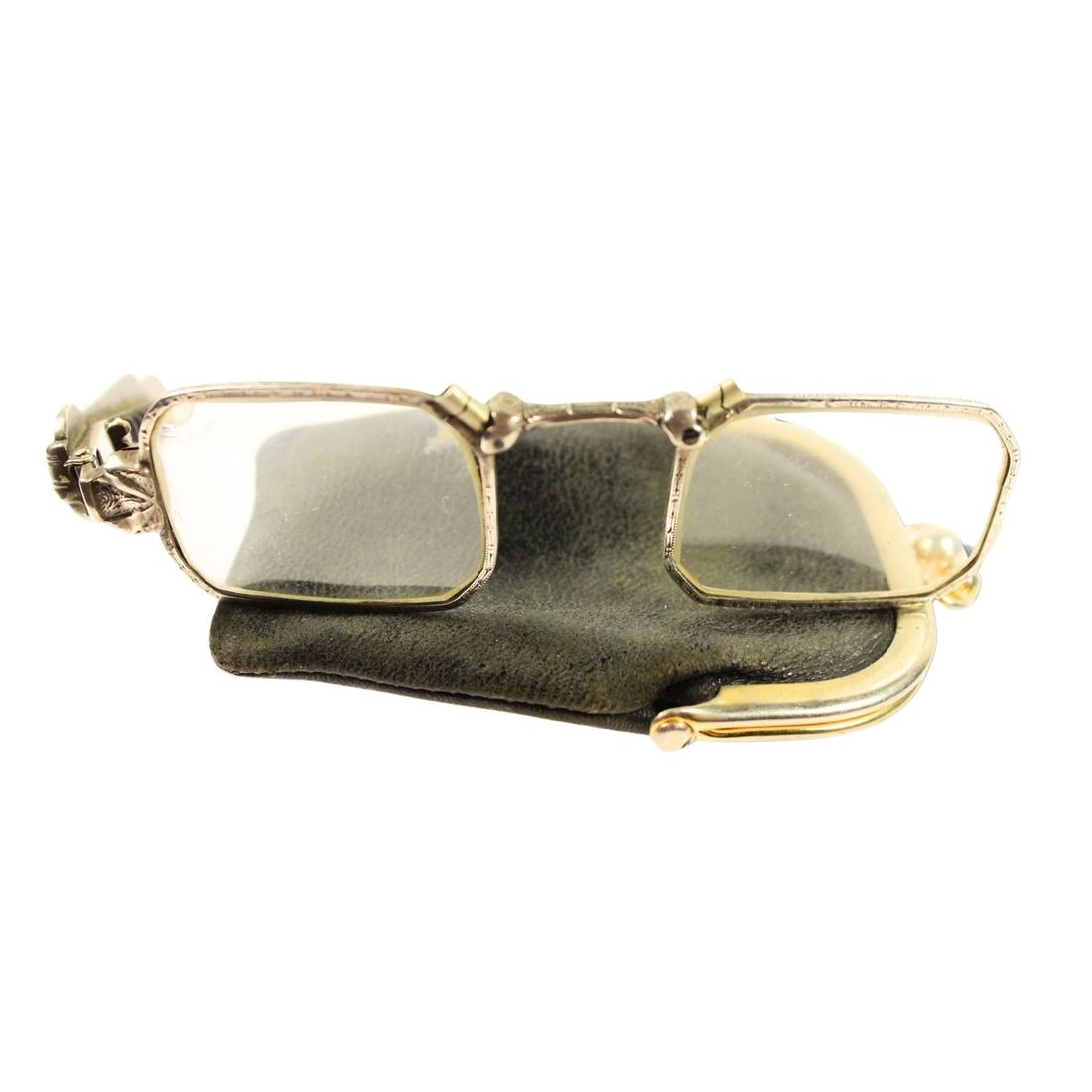 Vintage Foldable Glasses in European (800) Silver with Coin Purse