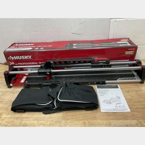 Husky - 28in Tile Cutter with Tungsten Carbide Blade and Adjustable Gauge