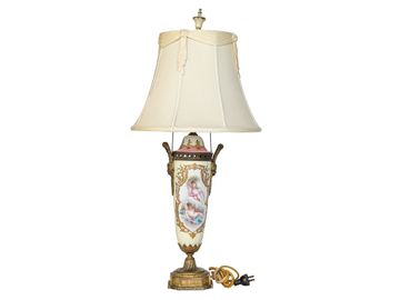 19th C. French Sevres Urn Converted into a Lamp
