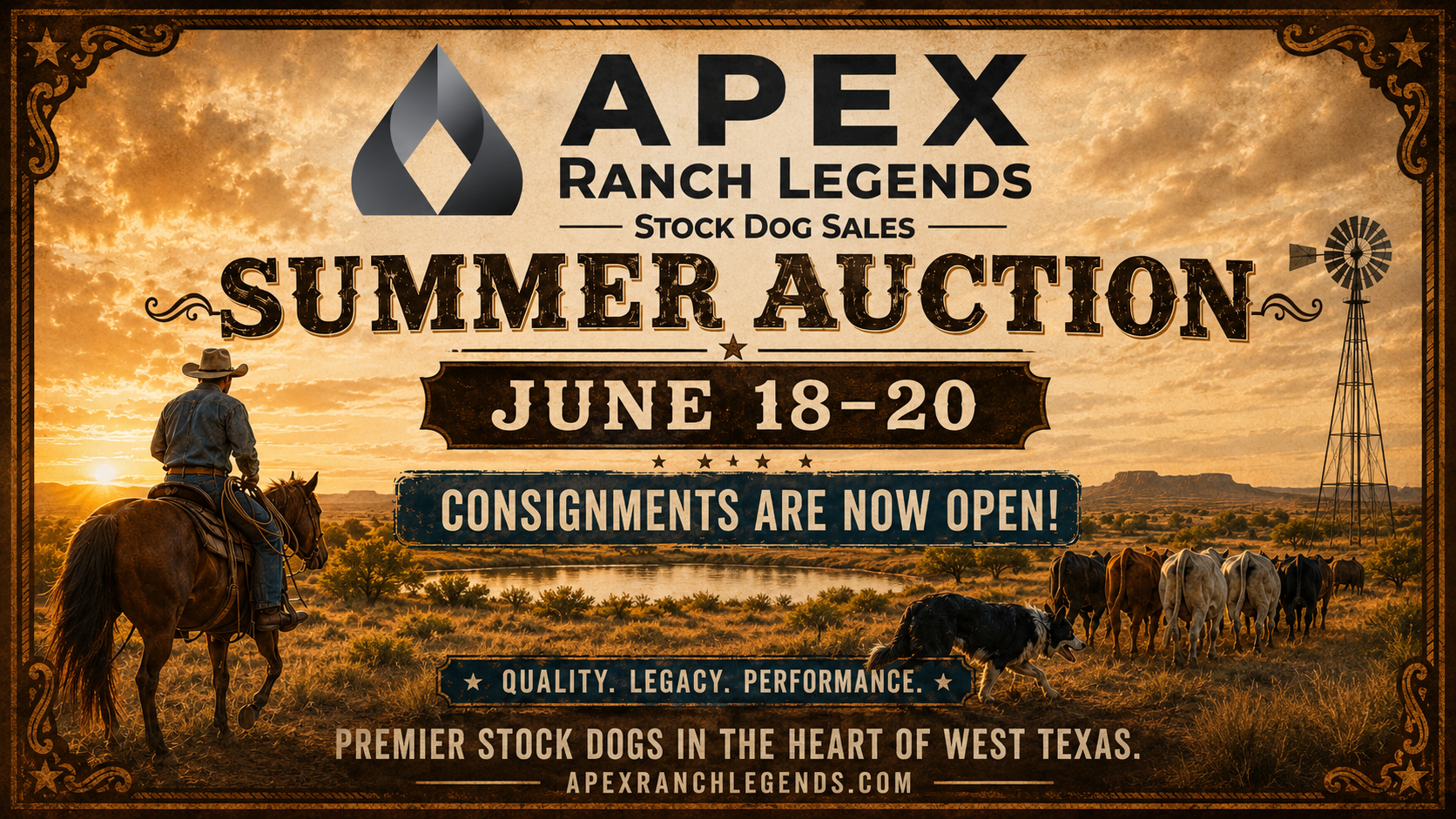 Apex Ranch Legends 2026 Online Summer Auction | Apex Ranch Legends