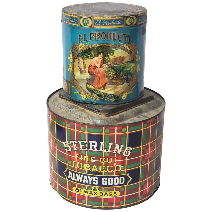 El Procucto & Sterling Tobacco Metal Tins