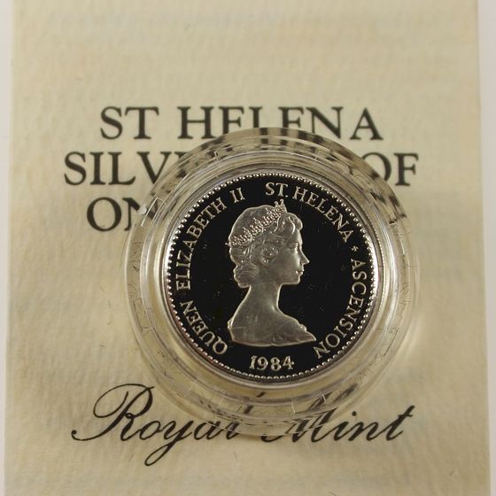 Saint Helena 1984 Silver (925) Piedfort Pound, FDC