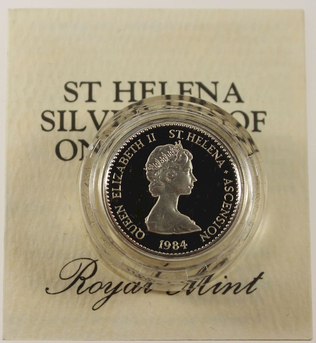 Saint Helena 1984 Silver (925) Piedfort Pound, FDC