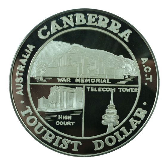 Australia Canberra 1983 Proof 'Tourist' Dollar in Sterling (925) Silver, FDC
