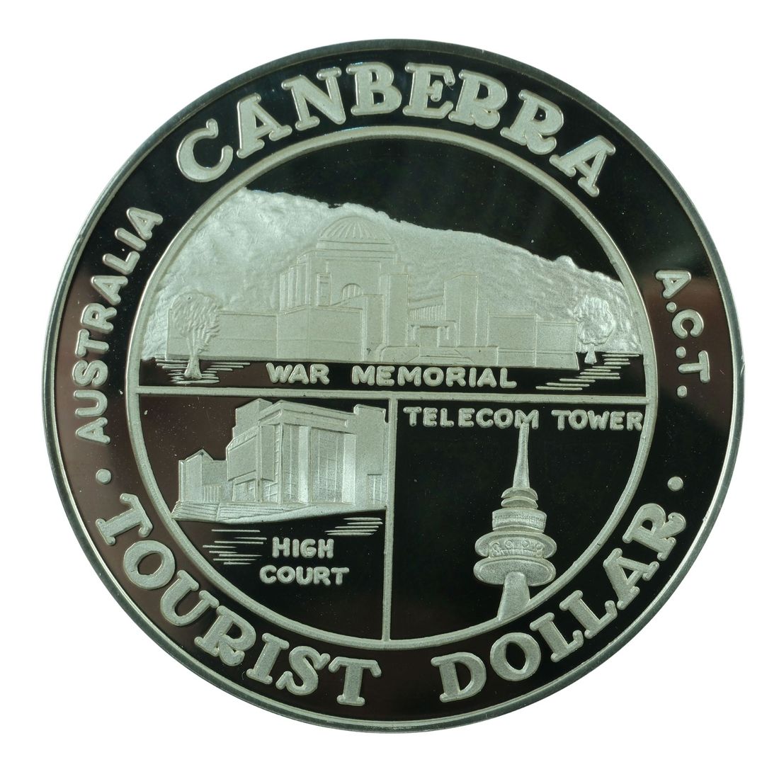 Australia Canberra 1983 Proof 'Tourist' Dollar in Sterling (925) Silver, FDC