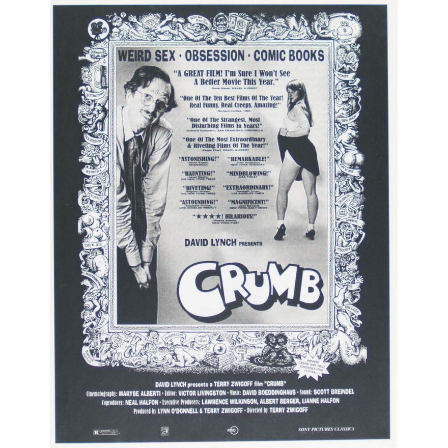 1994 CRUMB by David Lynch Presents Movie Promo Handbill Near Mint 81